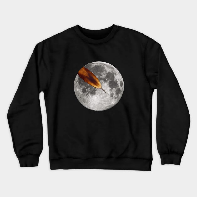 Apollo 7 space rocket orbiting the moon Crewneck Sweatshirt by ownedandloved